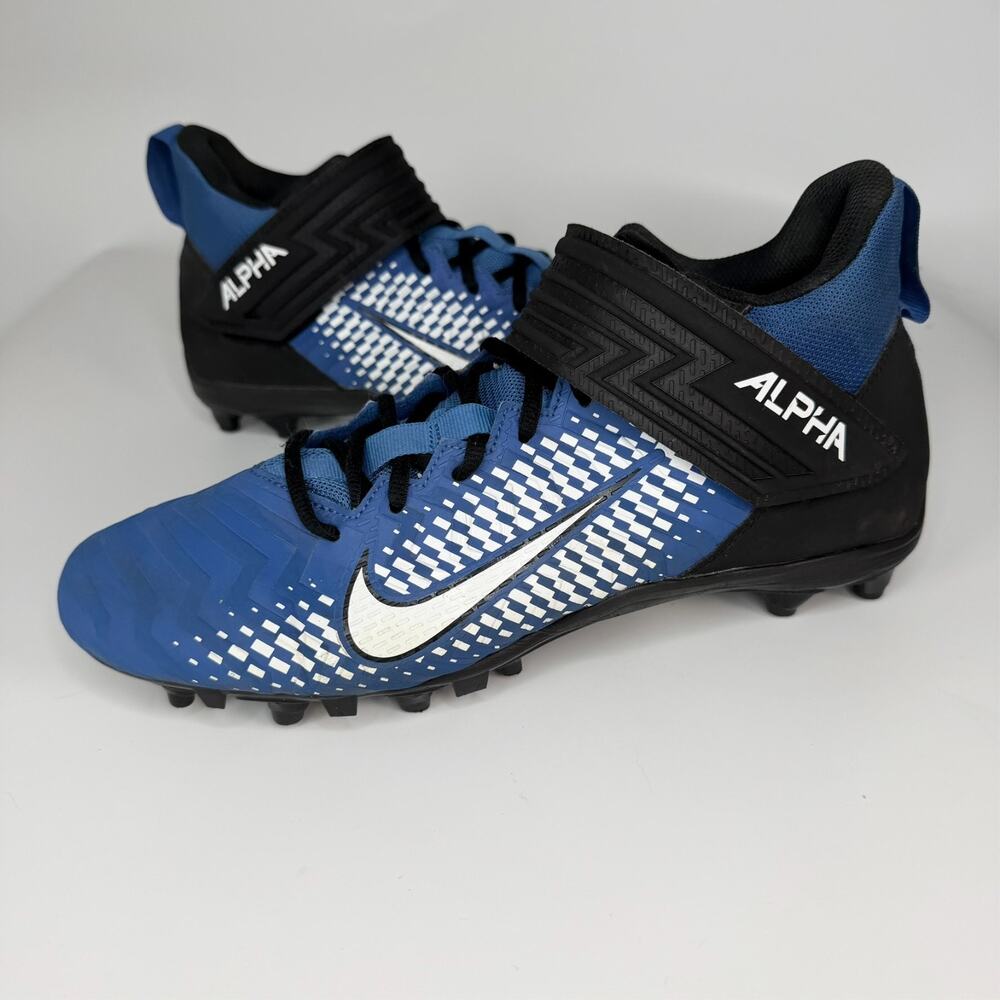 Nike Alpha Menace Varsity 2 Football Cleats Athletic Black Blue Men 11.5